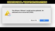 iTunes Error 1100 / 1101 - THE BIG SOLUTION - HOW TO FIX ERROR 1100 or 1101 - iPhone 7 Error 1100