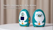 TimeFlys Audio Baby Monitor OL Portable, Two-Way Talk, Long Range up to 1000 ft, Temperature Monitoring and Warning, Lullabies, Vibration, LCD Display, 1 Adaptor 1 Set of Rechargeable Battery
