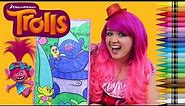 Coloring Trolls Smidge & Biggie GIANT Coloring Book Page Crayola Crayons | KiMMi THE CLOWN