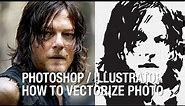 Photoshop + Illustrator Tutorial: How to Vectorize Daryl Dixon from The Walking Dead