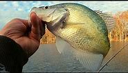 " Winter Crappie fishing with a bobber and jigs tipped with minnows "