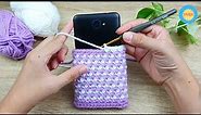 How to Crochet Phone Bag | Crochet Phone Cover | Crochet Phone Case | DIY Yarn Studio