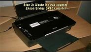 Reset Epson Stylus SX105 Waste Ink Pad Counter