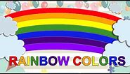 Rainbow Colors Names for Kids, Draw 7 Colors of Rainbow in order with Spelling in English (ROYGBIV)