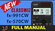 CASIO fx-991CW fx-570CW CLASSWIZ Calculator Full Example Manual