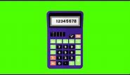 Calculator animation green screen
