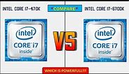 Intel Core i7-4790K vs Intel Core i7-6700K Processor Comparison CPU vs CPU