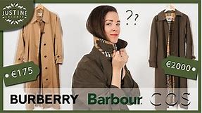 175€ vs. 2000€ trench coat: what’s good quality outerwear? | Vintage Burberry, Barbour, COS