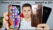 iPhone Xs Max vs Samsung Galaxy Note 9 & S9 Plus!
