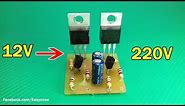 how to make simple inverter 12v to 220v using C1815 Transistor