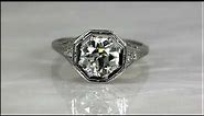 Vintage Filigree Diamond Engagement Ring