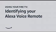 Identifying your Alexa Voice Remote