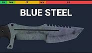 Huntsman Knife Blue Steel - Skin Float And Wear Preview