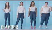 Women Sizes 0 Through 28 Try on the Same Jeans | Glamour