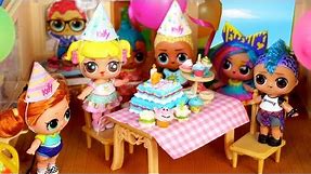LOL Surprise Birthday Party for Baby Goldie Doll - Barbie Lol Family