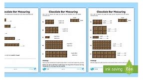 KS1 Chocolate Bar Measuring Worksheet