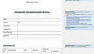 Procedure for Management Review [ISO 9001 templates]