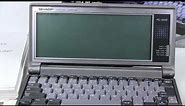 Sharp PC-3000 Palmtop MS-DOS Computer Booting from 3.5" Drive