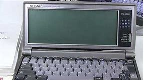 Sharp PC-3000 Palmtop MS-DOS Computer Booting from 3.5" Drive