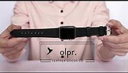Black Horween Leather Apple Watch Band | Handmade by olpr.