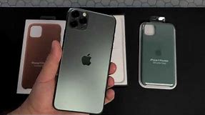iPhone 11 Pro Max Midnight Green Unboxing Official Cases First Look
