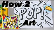 How to Draw POP Art Easy - for Kids and Beginners like Andy Warhol Style #popart #mrschuettesart