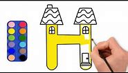 Let's Color Letter H with Magic Flute Montessori KIDS. COLORING VIDEO