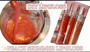 DIY LIPGLOSS: MAKING PEACH SHIMMER LIPGLOSS (SUMMER EDITION) HIGH GLOSS SMOOTH AND CREAMY!