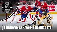 Boston Bruins vs. Montreal Canadiens | Full Game Highlights | NHL on ESPN