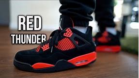 Air Jordan 4 Red Thunder Review And On Foot