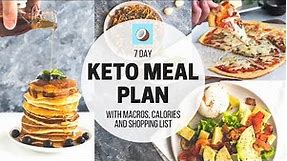 KETOGENIC DIET Meal Plan - 7 DAY FULL MEAL PLAN for KETO