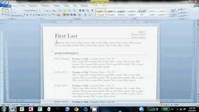 How to Make an Easy Resume in Microsoft Word