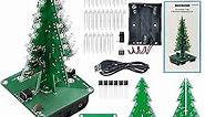 RGB LED Flashing Christmas Tree DIY Kits Christmas Tree Electronic Assemble Kit 3D Xmas Tree Electronic Integrated Circuits for Soldering Practice Learning, with Paper Instruction Manual
