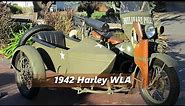 1942 Harley Davidson WLA Military Police Bike with Side Car