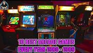 Top 10 Arcades Games Every Year From 1980-1989 (100 Games)