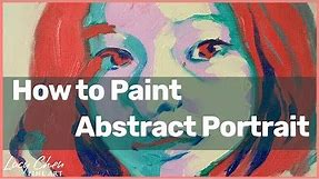 Abstract Portrait Painting - How to paint portrait with non-skin tones