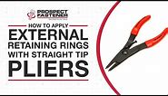 How to Apply External Retaining Rings with Straight Tip Pliers