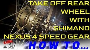 How To Take Off Rear Wheel With Shimano Nexus 4 Speed Internal Gear Hub (SG-4C30) From A Bike