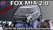 FOX MIA 2.0 - Kommt endlich ein bezahlbarer Elektro Kleinwagen?