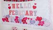 Hello Valentine’s day bulletin board set! The colors and cutouts on this are so bright and festive! 😍❤️ #valentinesdaydecor #bulletinboardideas #bulletinboard #classroomdecor #classroomideas | Schoolgirl Style Classroom Decor