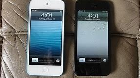 iPod Touch 5G vs. iPhone 5 -Speed Test Comparison Video-