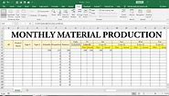 manufacturing production schedule template excel
