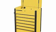 34 in., 6-Drawer, Full-Bank Service Cart, Yellow