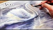 How To Paint A Swan In Watercolor Tutorial