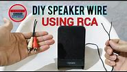 HOW TO MAKE SPEAKER WIRE USING THE RCA CABLE FOR SUBWOOFER