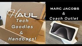 Haul + Mini Rant | Tech Upgrades | Coach Outlet & Marc Jacobs Handbags! | NaturallyNesh