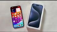 Apple iPhone 15 Pro Max Unboxing : Blue Titanium