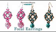 Focal Earrings - DIY Jewelry Making Tutorial by PotomacBeads