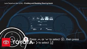 How to Turn On and Off Steering Assist | Toyota