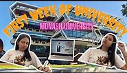 First Week of University | Monash University| Attending Lectures | Campus Exploration | Australia
